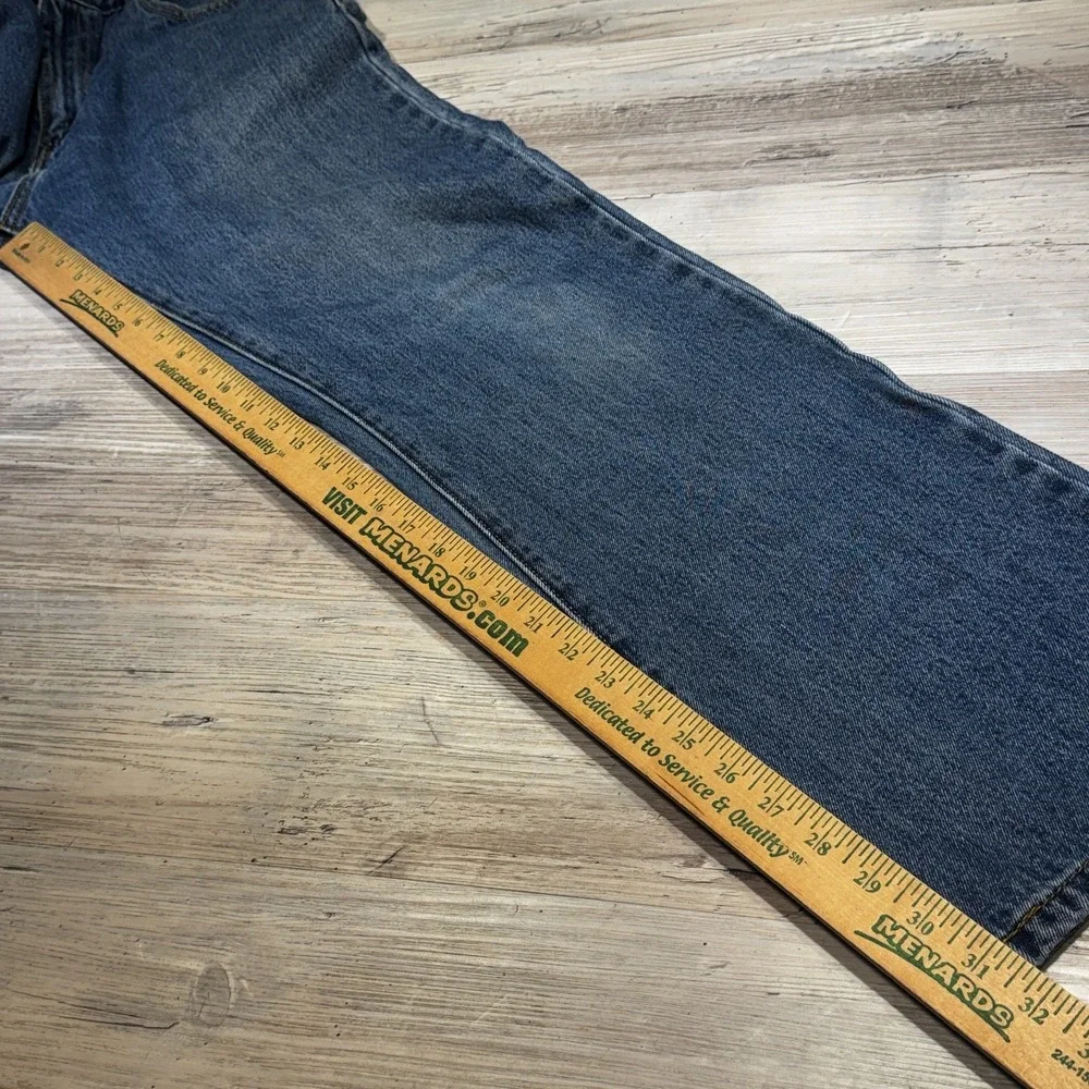Levi's 517 Jeans Mens 33x32 (Fits 32x31.5) Blue Bootcut Denim Distressed Grunge